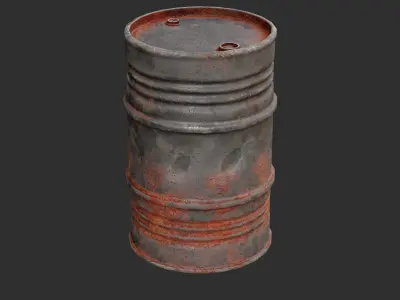 Metal Drum  Low-poly 3D model