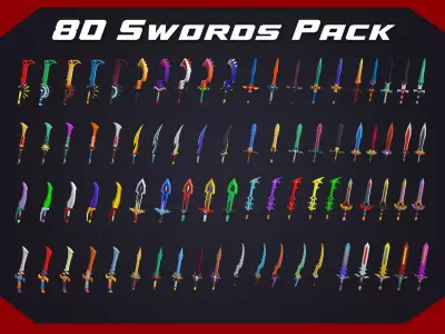 Swords Pack - Legendary Swords Low-poly 3D model