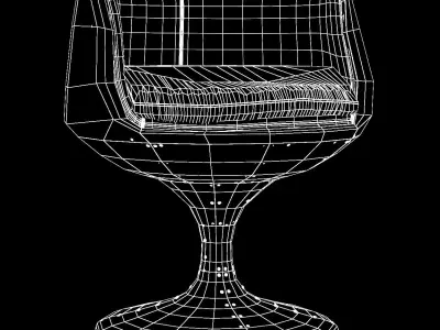 SEAT AVIATOR CUP CHAIR Low-poly 3D model