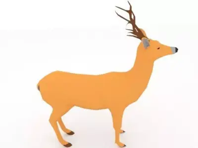Deer Animal Low Poly Low-poly 3D model