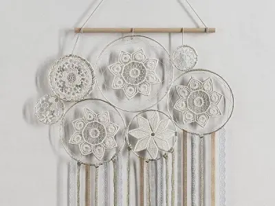Macrame Set Dream Catcher Free 3D model
