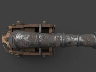 Long Range Canon V2 3D model