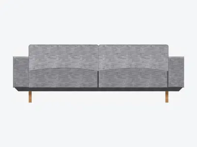 Seat - Sofa - Simplicity - Cosy - Double Low-poly 3D model