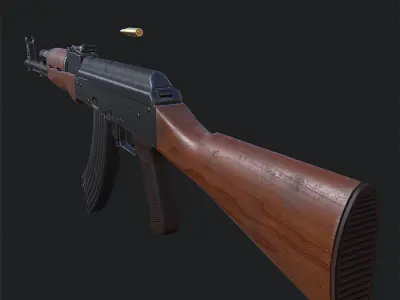 3DRT - Modern firearms HD - AK 47 Low-poly 3D model