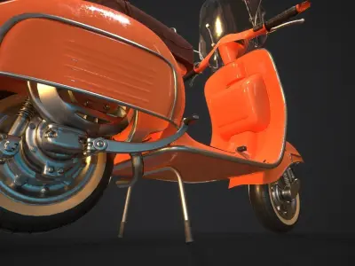 Vespa PX 150 Low-poly 3D model