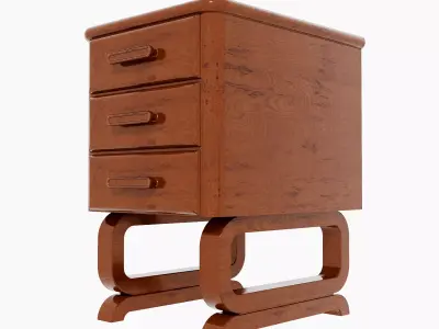 Antique Timber Small Drawer Carpentered Craft Malaysia 3D model