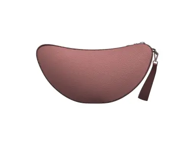 lndian pink Leather Pouch Bag 3D model