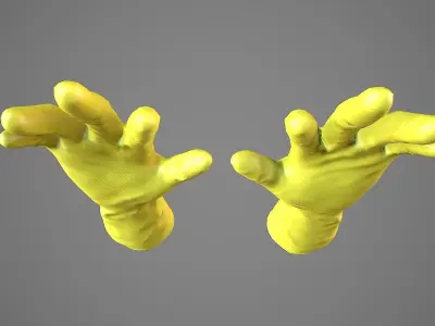 Hand Gloves  Low-poly 3D model