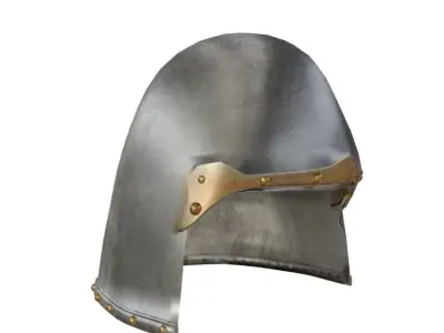 Helmet medieval 6 Low-poly 3D model