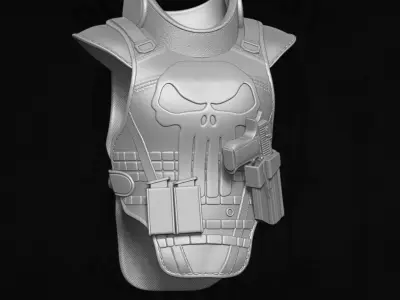 Punisher Warzone Vest 3D printable files for action figures 3D print model