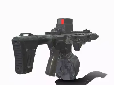RIFLE DE ASSALTO COLT M4A1 SAI Low-poly 3D model