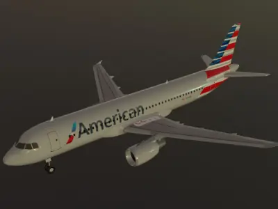 Airbus a320-214 low poly 3D Model 3D model