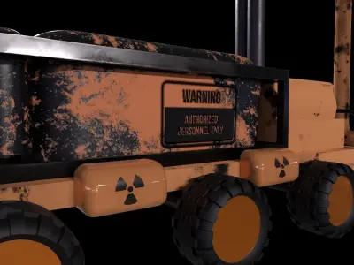 Space Mining Vehicle - Game Ready - PBR 3D model Low-poly 3D model