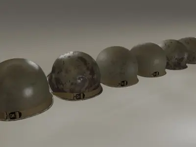 Accurate M1 Army Helmet 3D Model Low-poly 3D model