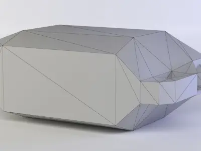 White canister1 Low-poly 3D model