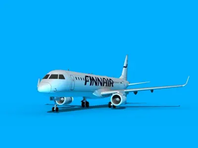 Embraer Emb-190 Finnair 1 3D model