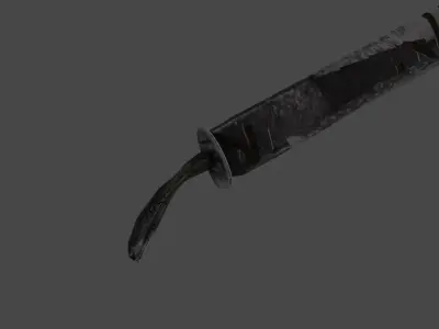 Battle Worn Dark Sword 3D model