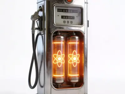 Atomic Orange Fuel Pump Low-poly 3D model