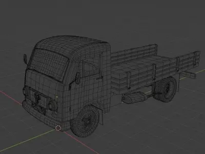 1980s Yugoslav-Soviet TAM industrial truck 3 SET Free 3D model
