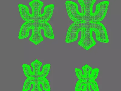 Red Ronin Chapter Flat Symbols 3D print model