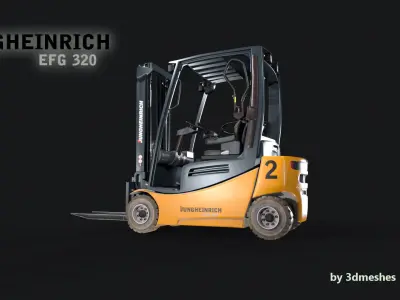 Jungheinrich - EFG320 Electro Forklift - PBR lowpoly Low-poly 3D model