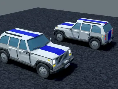 Jeep cra Low-Poly Free low-poly 3D model