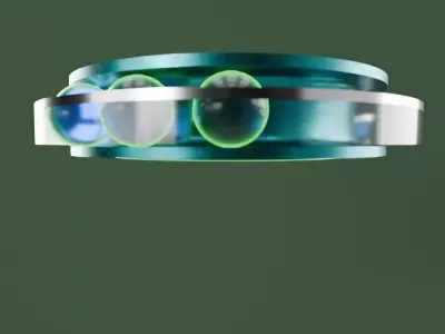 Stylized Mechanical Ball Bearing 3D model