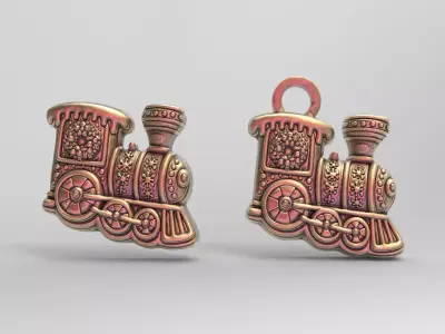 christmas train cookie decor 3D print model