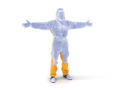 Yellow Hazmat Suit model pack Low-poly 3D model