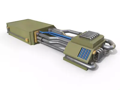 Industrial piping system Low-poly 3D model