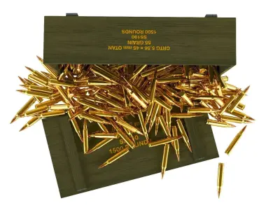 Ammunition Wood Box 3D model