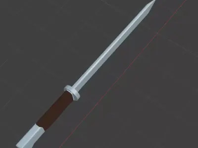 Low-poly Knife Low-poly 3D model