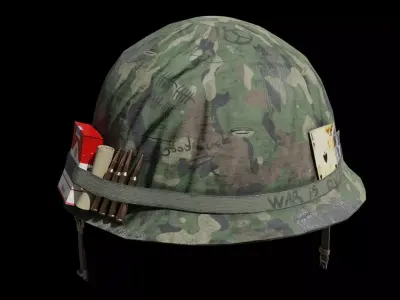 Military Helmet Low-poly 3D model order