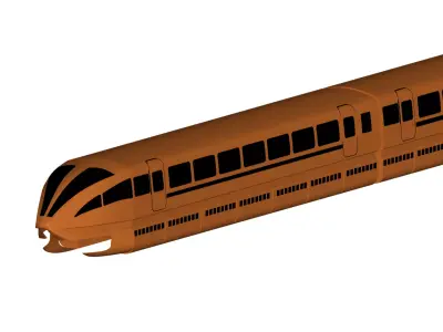 magnetic train 3D model