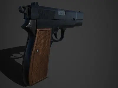 browning hi power 3D model