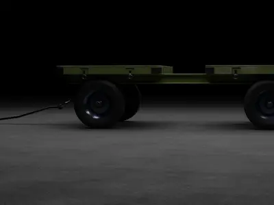 Transport cart Low-poly 3D model