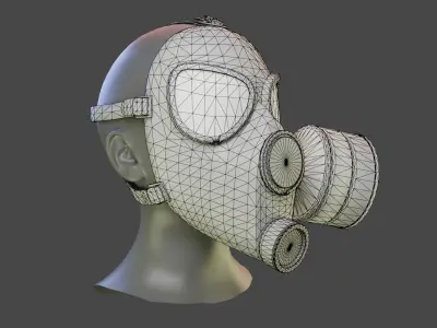 PMK 1 GASMASK Low-poly 3D model