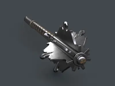 OrnamentalMace metal weapon Low-poly 3D model