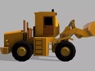 Backhoe Loader Truck 3D model