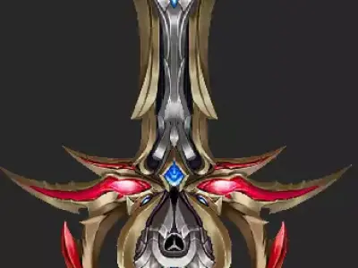 Pack With 30 Fantasy Swords - Part 09 Low-poly 3D model
