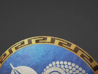 Ancient Greek City State Shield - Athens 3D model