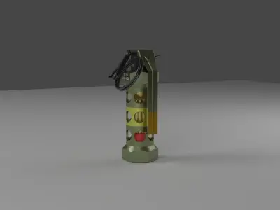 Stun Grenade Low Poly 3D Model Low-poly 3D model
