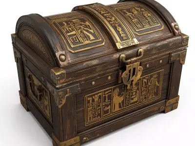 Ancient Egyptian Treasure Chest Low-poly 3D model purchase