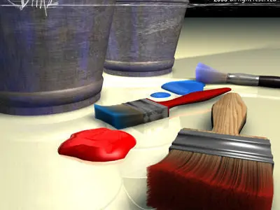 Paint Buckets 3D model