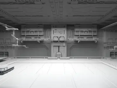 Sci Fi HANGAR 3D model