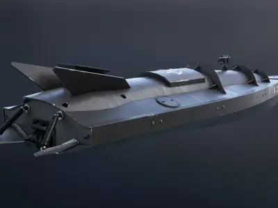 Ukrainian Naval Drone Game Ready Low-poly 3D model