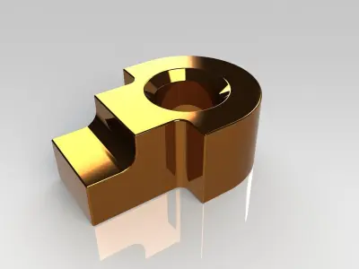 Part 1 copper metal Free 3D model