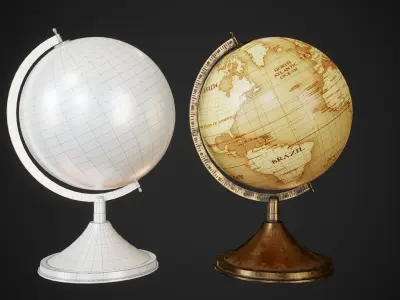 Globe 3D Model antique 3D model