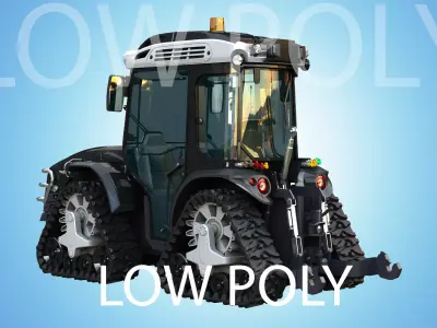 MACH 4 Tractor -  Low Poly Low-poly 3D model