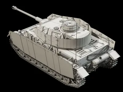 Panzer IV Ausf H - Base Mesh 3D model